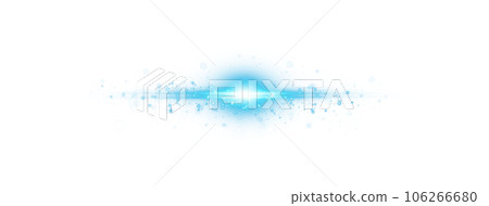 Blue horizontal lens flares. Laser beams, horizontal light rays. Beautiful light flares. Glowing streaks on transparent background. PNG. 106266680