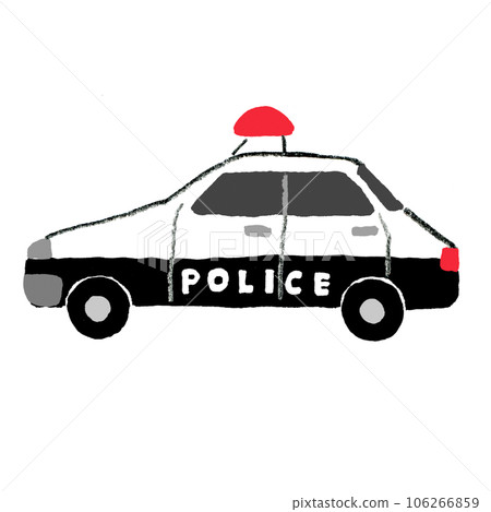 simple retro hand painted police car 106266859