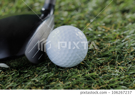 golf image, golf ball and golf club 106267237