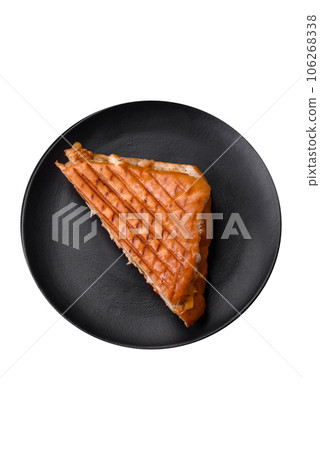 Delicious crispy sandwich with chicken breast, tomatoes, ketchup and spices Delicious crispy sandwich with chicken breast, tomatoes, ketchup and spices 106268338