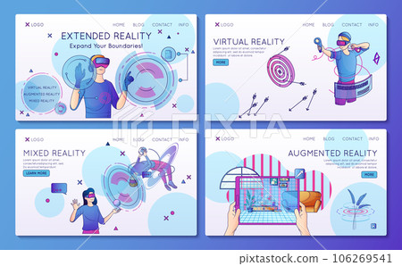 Cyberspace Banners Set 106269541