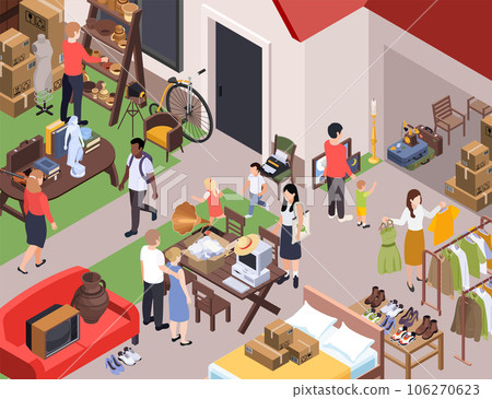 Antiquarian Garage Sale Composition Antiquarian Garage Sale Composition 106270623