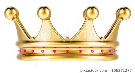 Gold Royal Crown, 3D rendering 106271275
