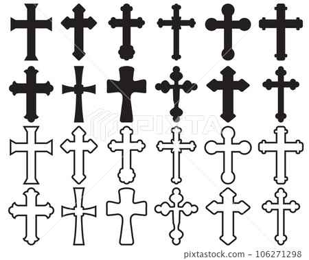 cross, silhouette, vector 106271298