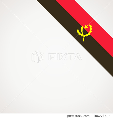 Corner ribbon flag of Angola Corner ribbon flag of Angola 106271698