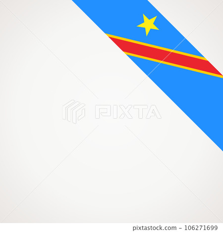 Corner ribbon flag of DR Congo 106271699