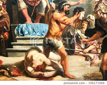 Amsterdam, Netherlands. August 11, 2023.Consul Titus Manlius Torquatus Orders the Beheading of his Son, 106271988