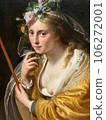 Amsterdam, Netherlands. August 11, 2023. Close up of the persons in old oil paintings. 106272001