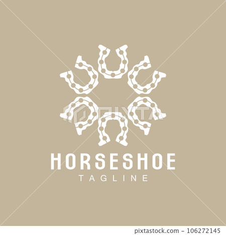 Horseshoe Logo, Cowboy Horse Vector, Icon Design Symbol Template 106272145