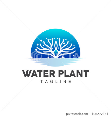 Coral Logo, Marine Plant Design Place Marine Animal, Seaweed Sea Vector Coral Logo, Marine Plant Design Place Marine Animal, Seaweed Sea Vector 106272161