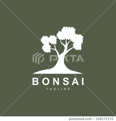 Bonsai Tree Logo. Simple Minimalist Silhouette... - Stock Illustration  [106272255] - PIXTA