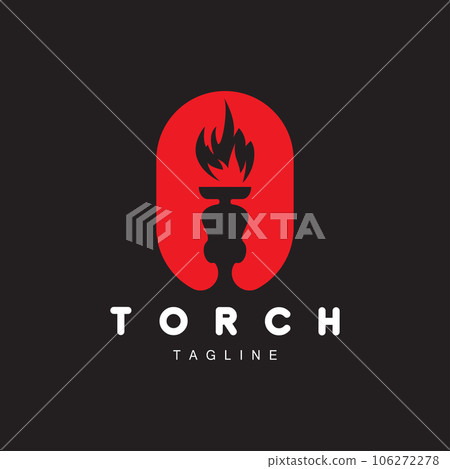 Torch Logo, Fire Design, Letter Logo, Product Brand Icon 106272278
