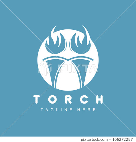 Torch Logo, Fire Design, Letter Logo, Product Brand Icon 106272297