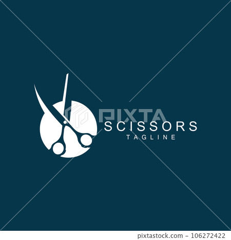 Scissors Logo, Shaver Vector, Simple Barber Shop Design, Icon, Background, Symbol, Template 106272422