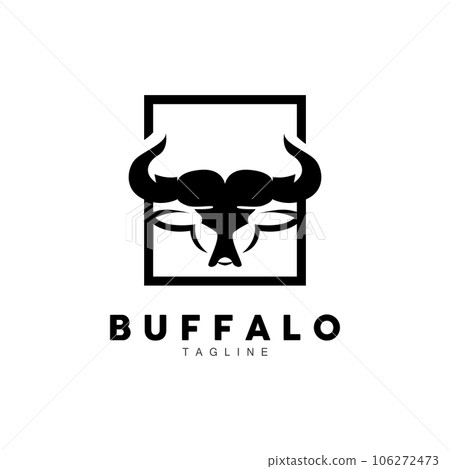 Buffalo Logo, Livestock Farm Animal Vector, Buffalo Head Design Simple Template Silhouette Buffalo Logo, Livestock Farm Animal Vector, Buffalo Head Design Simple Template Silhouette 106272473