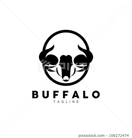 Buffalo Logo, Livestock Farm Animal Vector, Buffalo Head Design Simple Template Silhouette Buffalo Logo, Livestock Farm Animal Vector, Buffalo Head Design Simple Template Silhouette 106272474