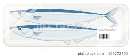 Pacific saury in a pack Pacific saury in a pack 106272793