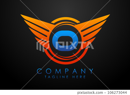 English alphabet with wings logo design. Car and automotive vector logo concept 106273044