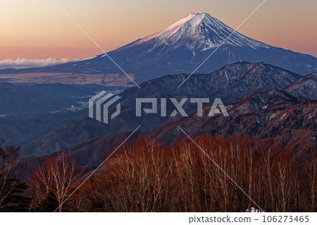 從山上看到的牙山富士山 106273465