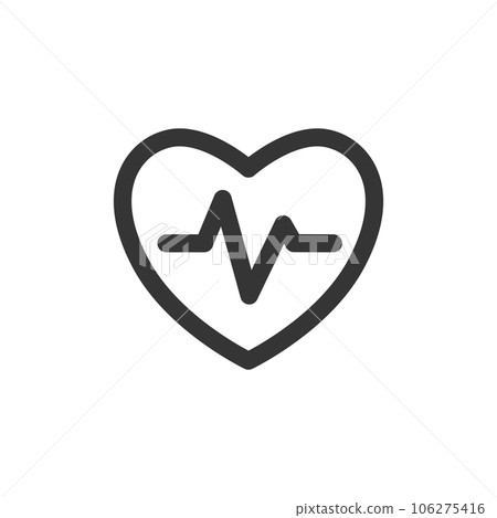 醫療相關線條畫單個圖標心音 106275416