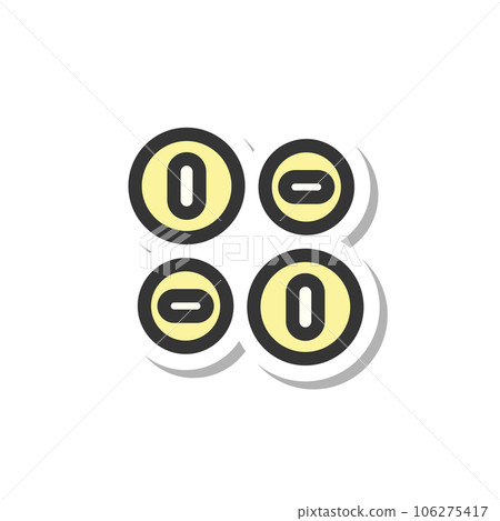 貼紙式醫療相關單圖標藥丸 106275417