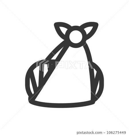 Medical-related line drawing single icon Fracture arm 106275449