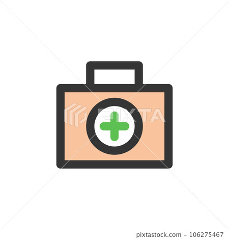 Medical-related color single item icon First-aid kit Medical-related color single item icon First-aid kit 106275467
