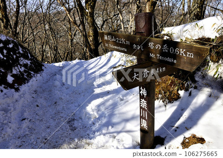 Mt. Tanzawa in winter, Mt. Tonodake in snow Mt. Tanzawa in winter, Mt. Tonodake in snow 106275665