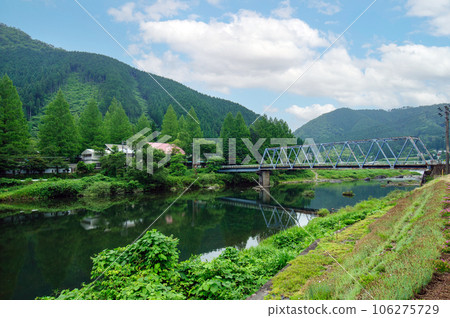 河對岸的山景和自然景觀 106275729