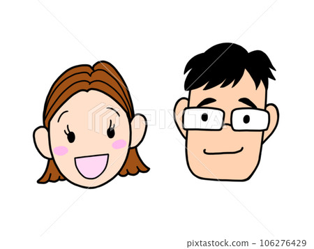 Couple illustration color 106276429