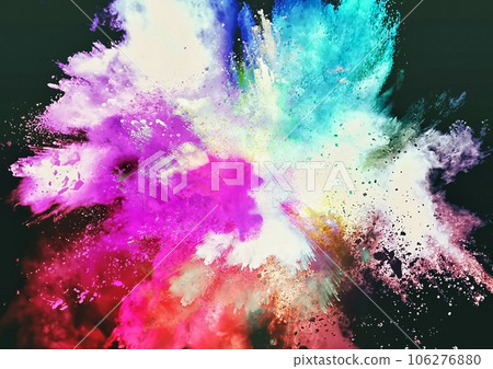 與彩色粒子爆炸的抽象背景 106276880