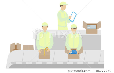 Light work illustration in the factory Light work illustration in the factory 106277759