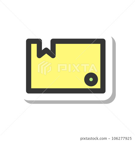 Sticker-style station-related single icon ticket Sticker-style station-related single icon ticket 106277925