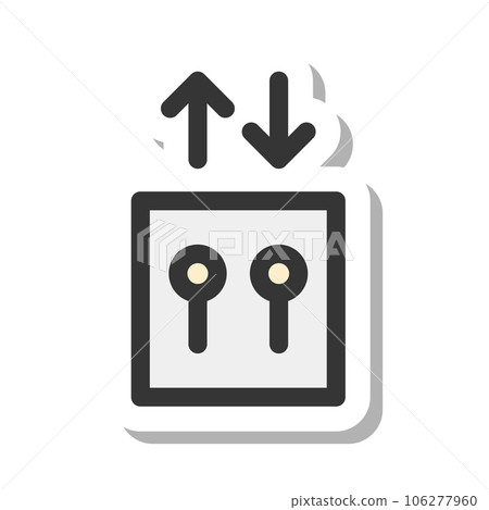 貼紙式車站相關單品圖標電梯 106277960