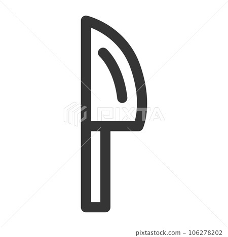 Daily necessities line drawing single item icon Silicon spatula 106278202