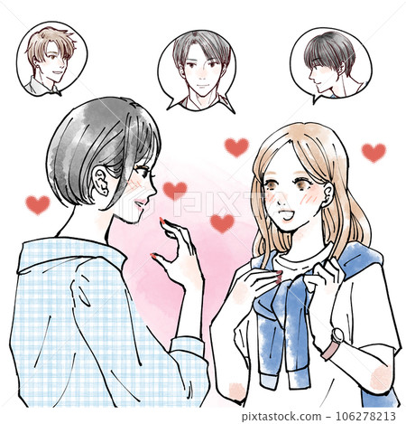 兩個女人討論男人 兩個女人討論男人 106278213