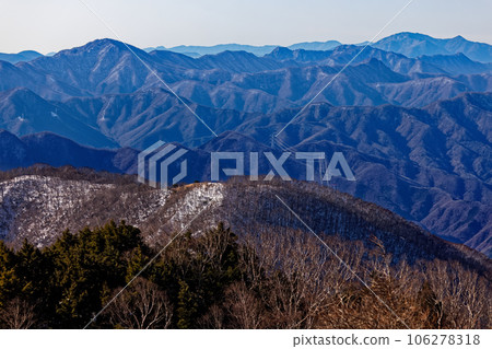 冬天從白谷丸看到的大菩薩山脈 106278318