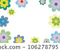 Colorful flower frame 106278795