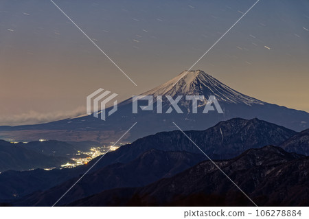 Moonlight Mt. Fuji seen from Mt. 106278884