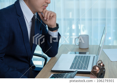 Man working against time 106279301