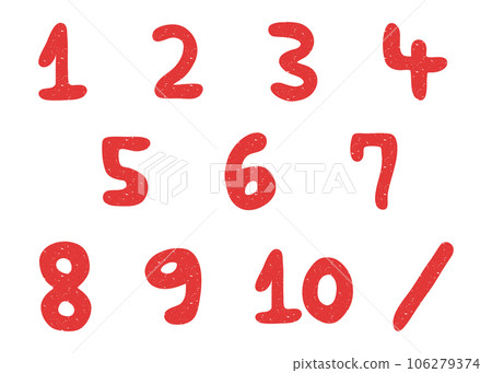 Handwritten numbers with white noise, vector Handwritten numbers with white noise, vector 106279374