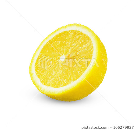 Half of lemon isolated on white background. Half of lemon isolated on white background. 106279927