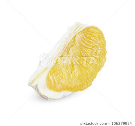 Sliced pomelo isolated on white background. Sliced pomelo isolated on white background. 106279954