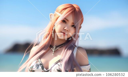 來到夏日之海的Cosplayer、動漫、遊戲角色（Generative AI） 106280532
