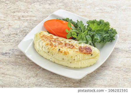 Roasted traditional cheese haloumi 106281591