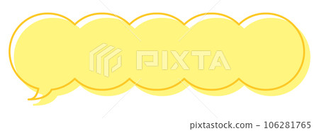 語音氣泡圖10【線條交錯畫（黃色）】 106281765