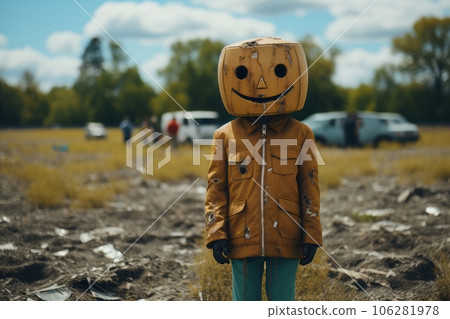 Human image with hidden face, Generative AI AI image 106281978