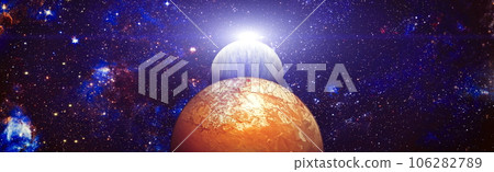 Mystical beautiful space. Unforgettable diverse space background , Spiral galaxy in deep space. Elements of this image furnished by NASA. 106282789