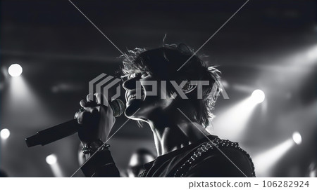 樂隊成員、歌手、音樂家在現場表演（生成 AI） 106282924