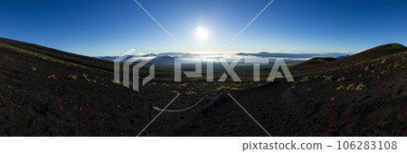 Sunrise and sea of clouds seen from near Mt. Fuji Gotembaguchi Jirobo 106283108